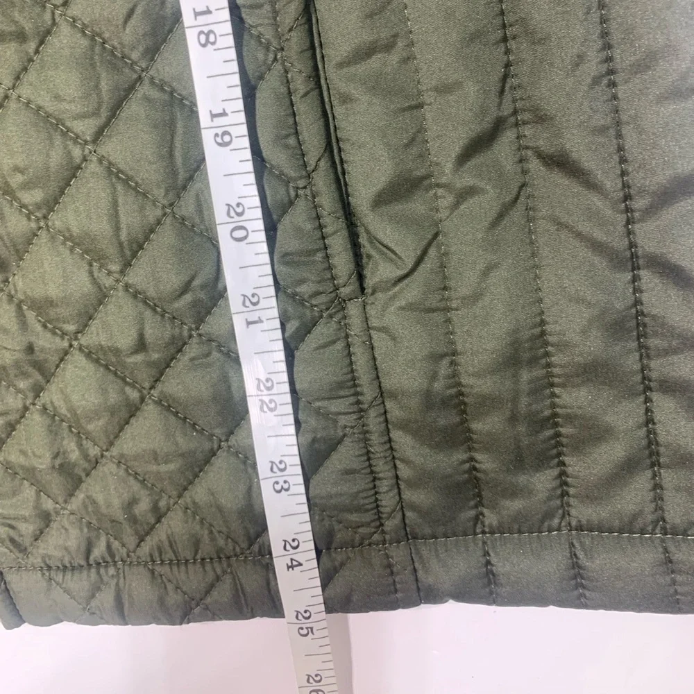 Linea By Louis Dell’Olio Olive Green Quilted women’s sweater Jacket Size 8 - Picture 7 of 9